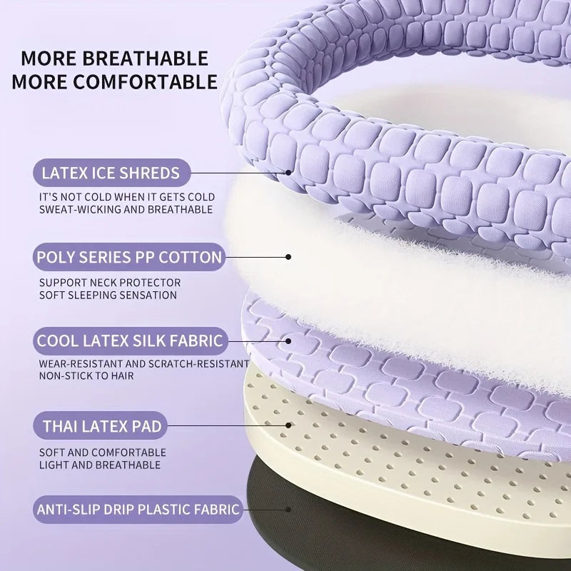 Panier Orthopédique Rafraîchissant : Latex & Soie Glacée – Anti-Coup de Chaleur