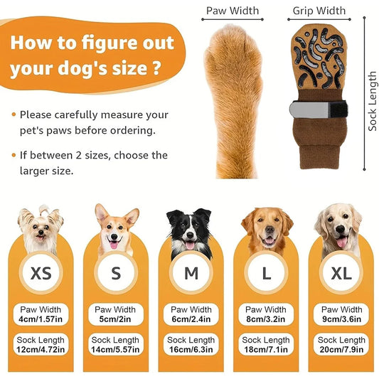 Chaussettes Anti-Léchage & Antidérapantes : Motif Léopard (Protection Parquet)