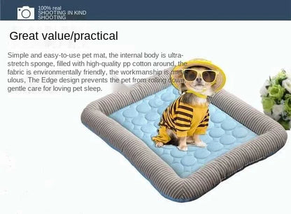 Tapis Rafraîchissant "Ice Silk" avec Rebords – Confort & Anti-Coup de Chaleur