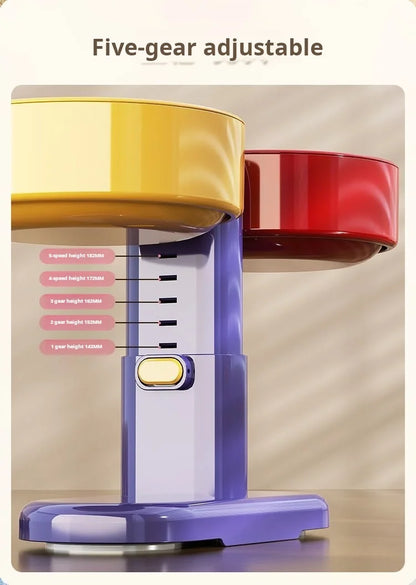 Double Gamelle Surélevée & Murale Réglable (5 Niveaux)