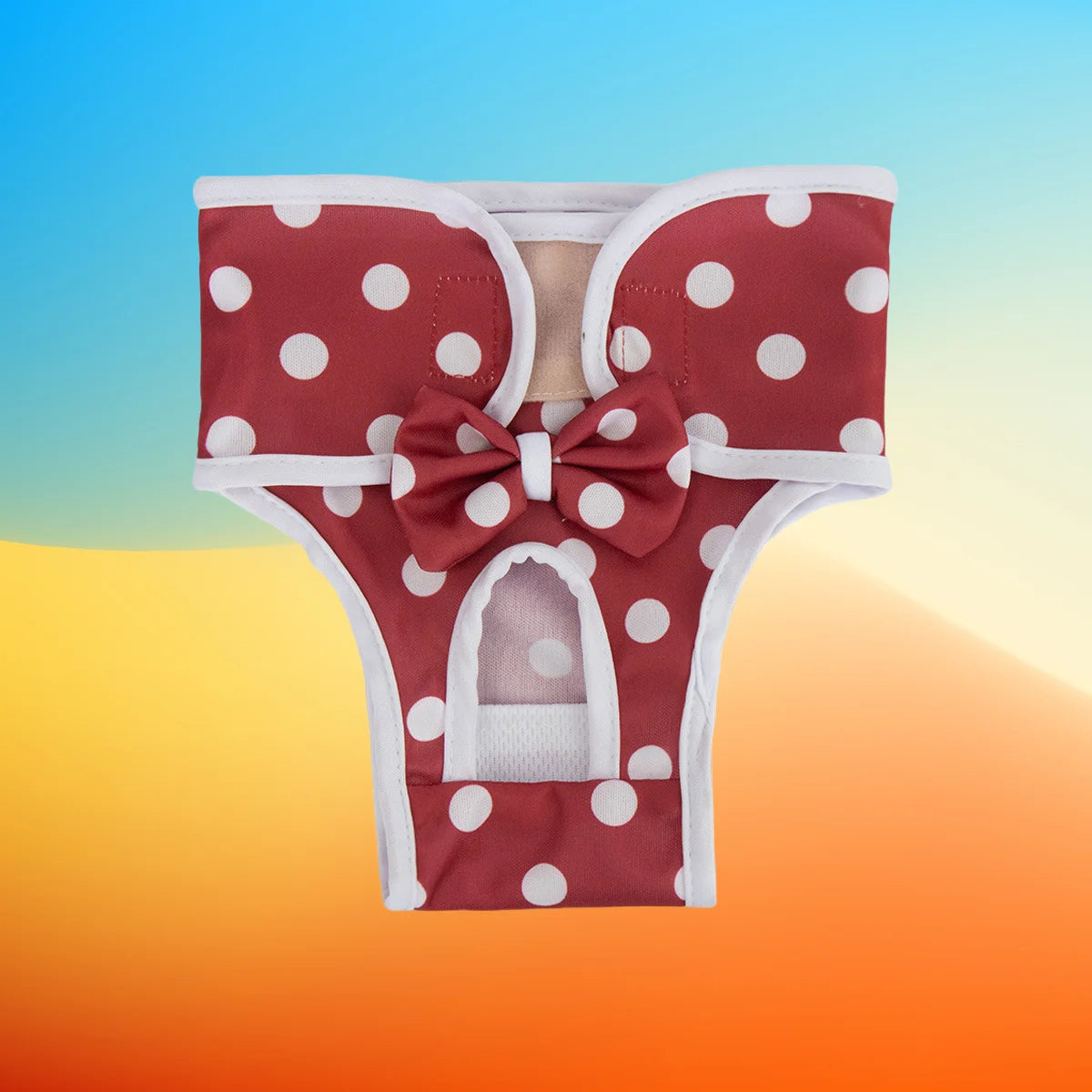 Culotte Menstruelle "Nœud Papillon" pour Chienne – Tissu Stretch & Confort