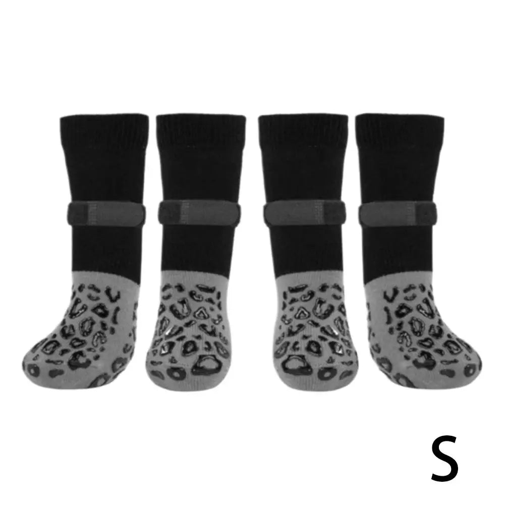 Chaussettes Antidérapantes avec Sangles : Adhérence Parquet & Protection (Lot de 4)