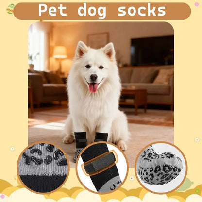 Chaussettes Antidérapantes avec Sangles : Adhérence Parquet & Protection (Lot de 4)