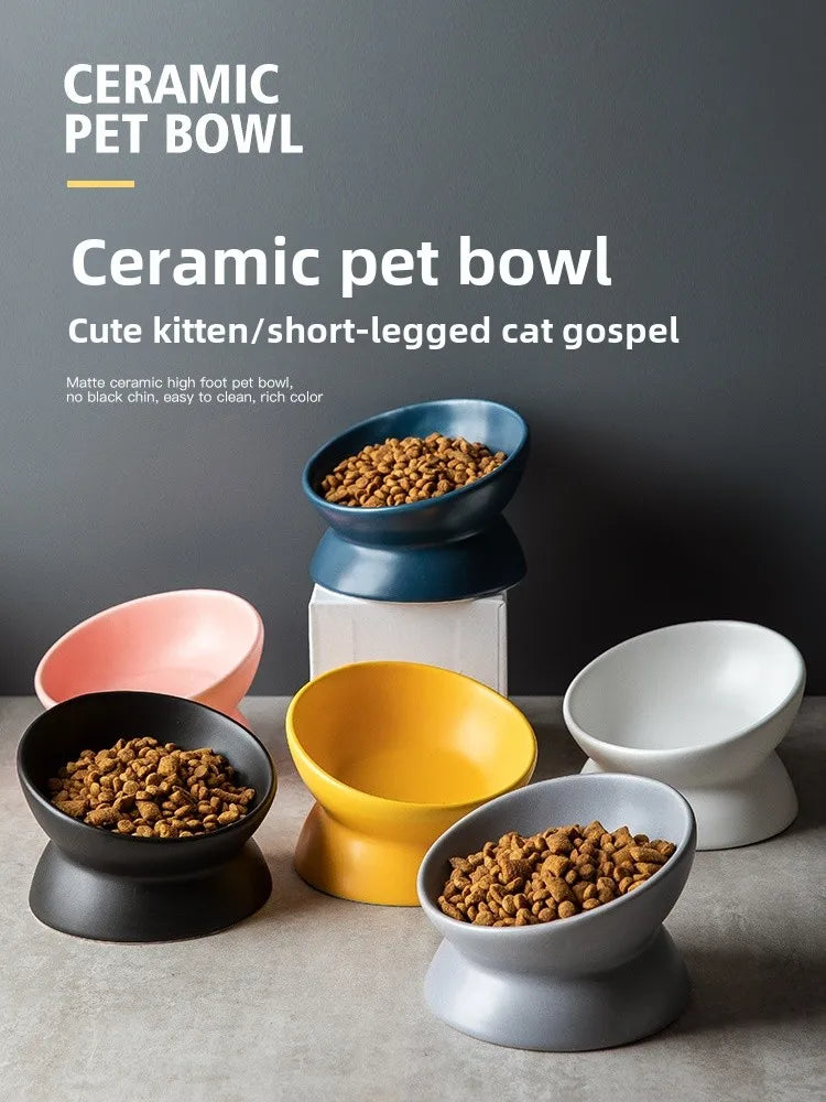 Gamelle Orthopédique Céramique Inclinée 15° – Anti-Vomissement & Confort Cervical