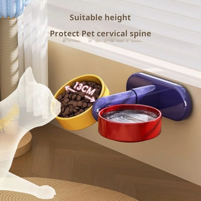 Double Gamelle Surélevée & Murale Réglable (5 Niveaux)