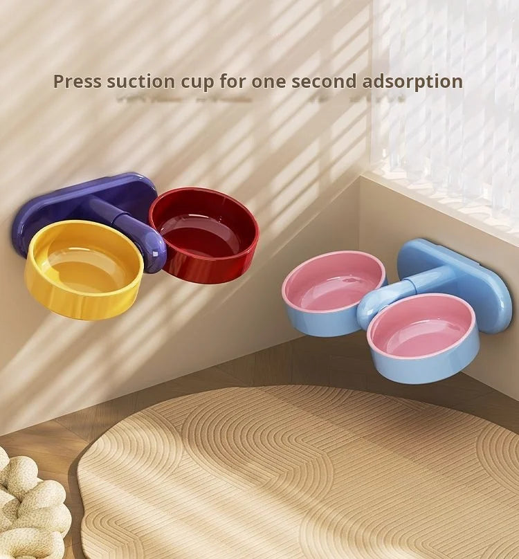 Double Gamelle Surélevée & Murale Réglable (5 Niveaux)