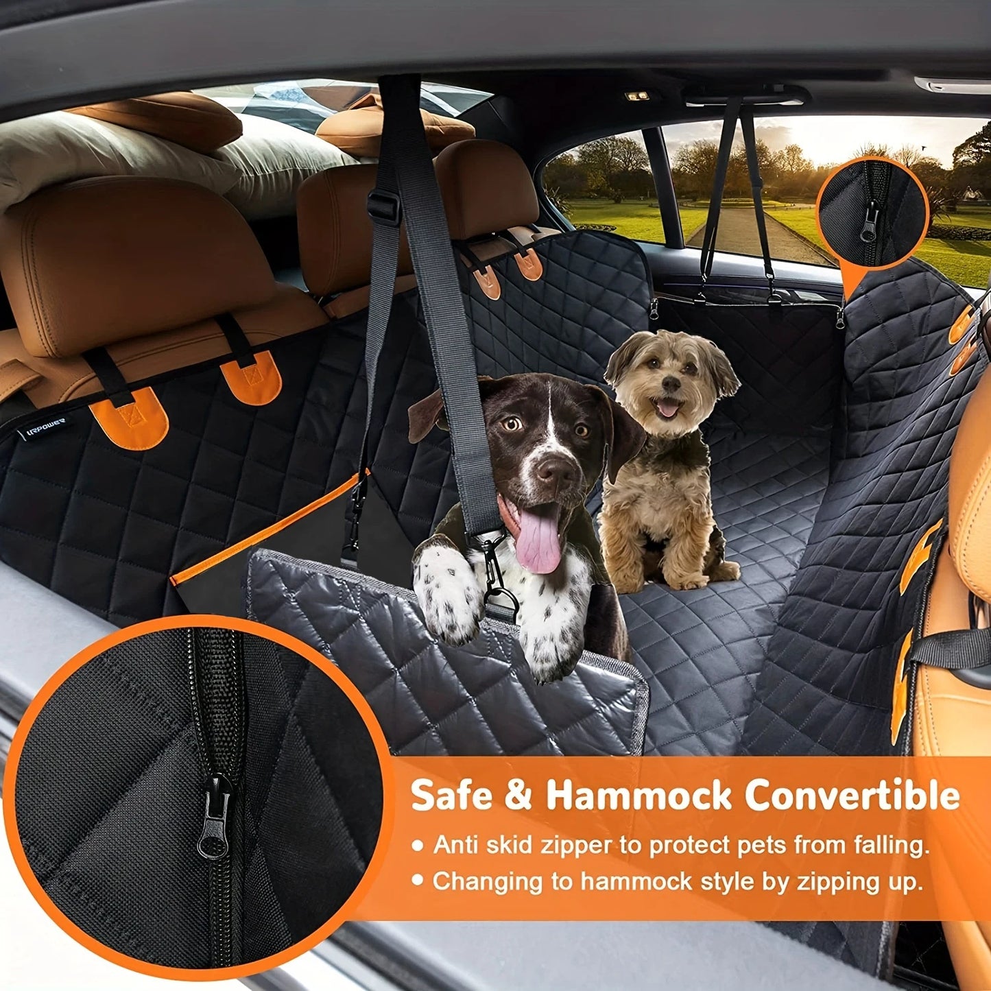 Housse de Siège "Hamac" 4-en-1 pour Chien – Protection Banquette & Portières