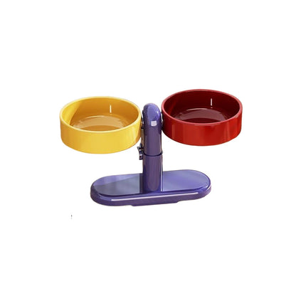 Double Gamelle Surélevée & Murale Réglable (5 Niveaux)