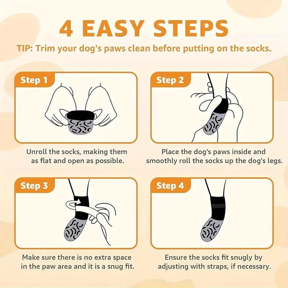 Chaussettes Anti-Léchage & Antidérapantes : Motif Léopard (Protection Parquet)