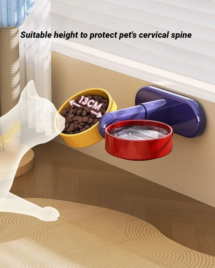 Double Gamelle Surélevée & Murale Réglable (5 Niveaux)