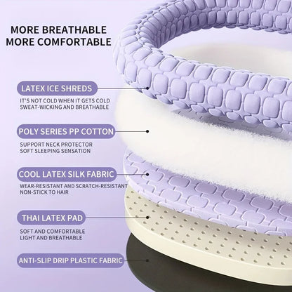 Panier Orthopédique Rafraîchissant : Latex & Soie Glacée – Anti-Coup de Chaleur