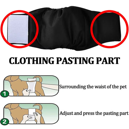 Lot de 3 Ceintures de Propreté Lavables pour Chien Mâle – Anti-Fuite & Ajustable