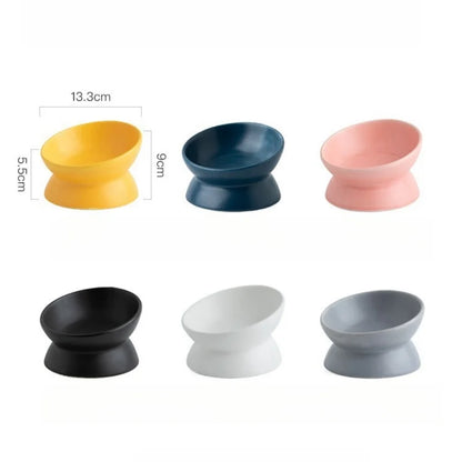 Gamelle Orthopédique Céramique Inclinée 15° – Anti-Vomissement & Confort Cervical