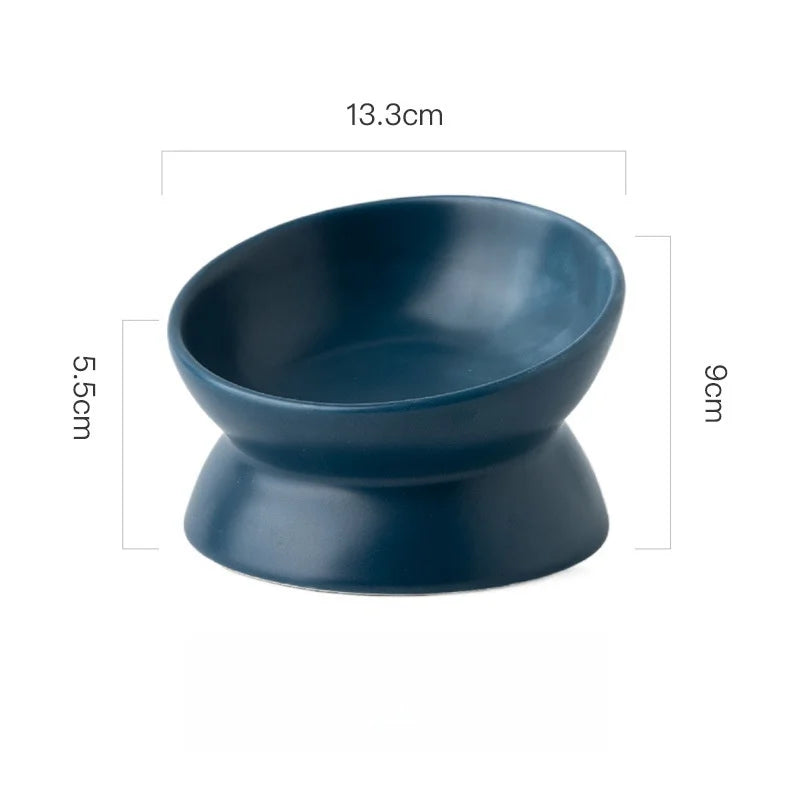 Gamelle Orthopédique Céramique Inclinée 15° – Anti-Vomissement & Confort Cervical