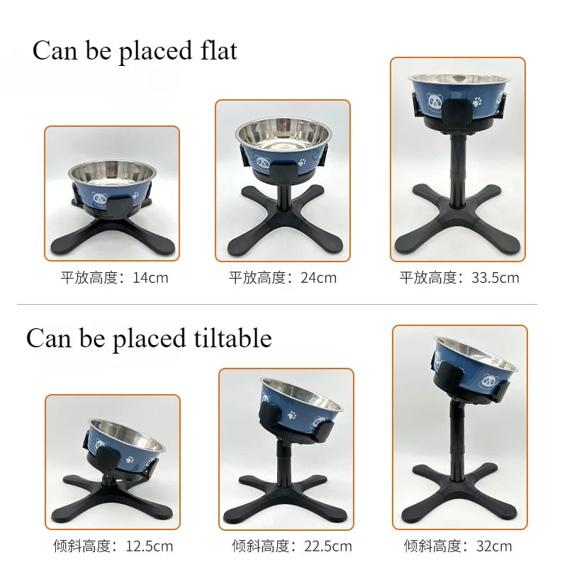 Support Gamelle Réglable & Surélevé pour Grand Chien – Universel & Anti-Renversement