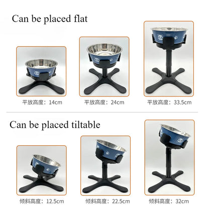 Support Gamelle Réglable & Surélevé pour Grand Chien – Universel & Anti-Renversement