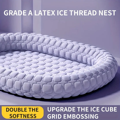 Panier Orthopédique Rafraîchissant : Latex & Soie Glacée – Anti-Coup de Chaleur