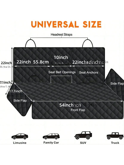 Housse de Siège Arrière avec Accès Accoudoir Central – Protection Chien & Famille