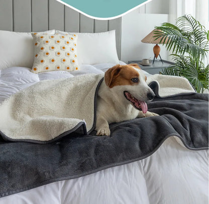 Couverture Imperméable Premium "Anti-Bouloche" – Doublure Sherpa & Résistante