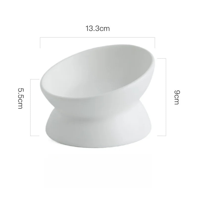 Gamelle Orthopédique Céramique Inclinée 15° – Anti-Vomissement & Confort Cervical