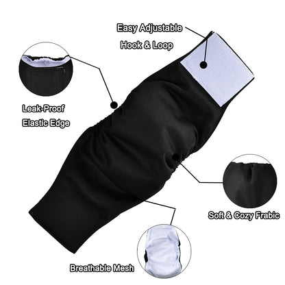 Lot de 3 Bandeaux Urinaires Lavables – Couches Mâle Anti-Marquage (Économique)