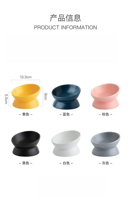 Gamelle Orthopédique Céramique Inclinée 15° – Anti-Vomissement & Confort Cervical