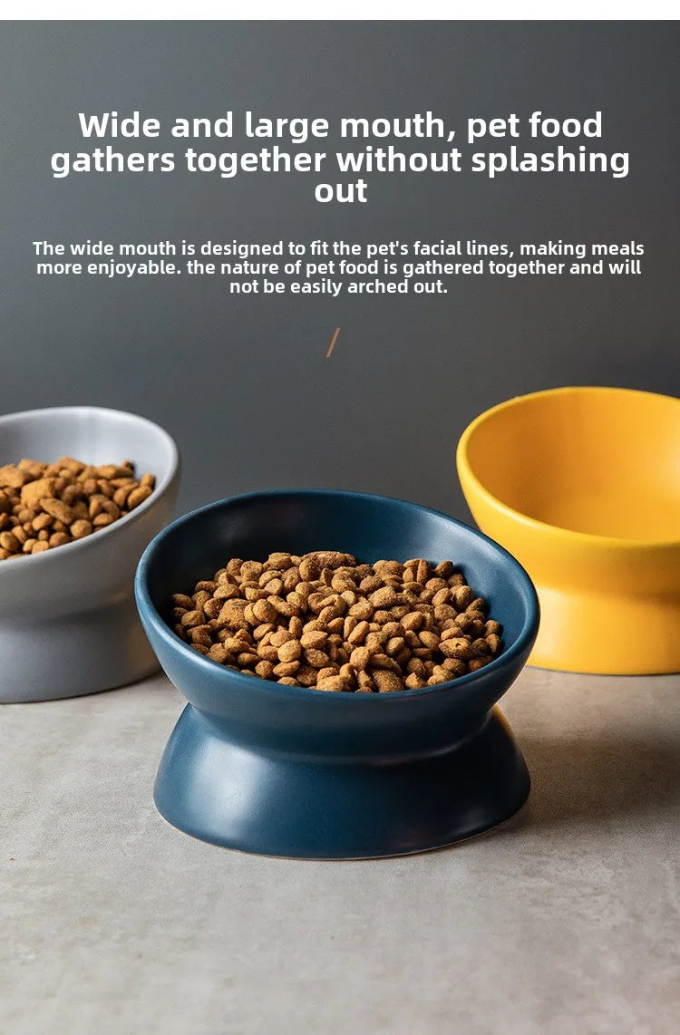 Gamelle Orthopédique Céramique Inclinée 15° – Anti-Vomissement & Confort Cervical