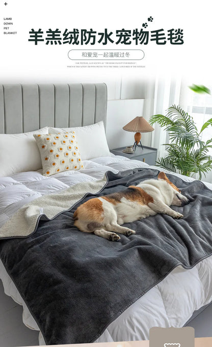 Couverture Imperméable Premium "Anti-Bouloche" – Doublure Sherpa & Résistante