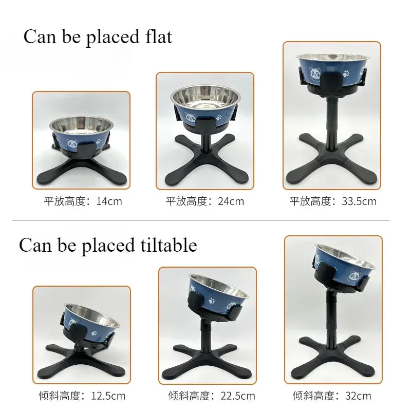 Support Gamelle Réglable & Surélevé pour Grand Chien – Universel & Anti-Renversement