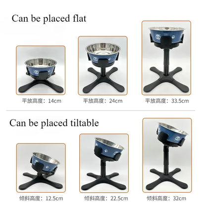 Support Gamelle Réglable & Surélevé pour Grand Chien – Universel & Anti-Renversement